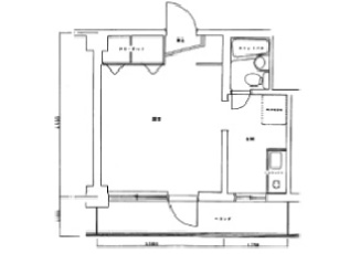 個室（キッチン、バス、トイレ付き）2